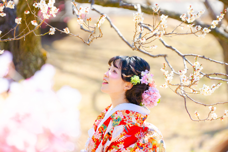 【日本庭園プラン】昭和記念公園にある日本庭園&スタジオで撮影！和装プラン【データ100カット付】