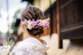 ドライフラワーの髪飾り5