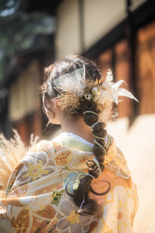 ドライフラワーの髪飾り6