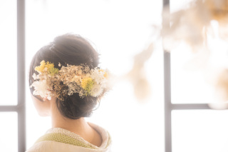 ドライフラワーの髪飾り3