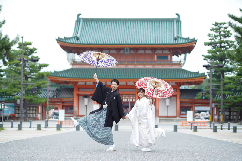 パワースポット！平安神宮の前でラフに♪