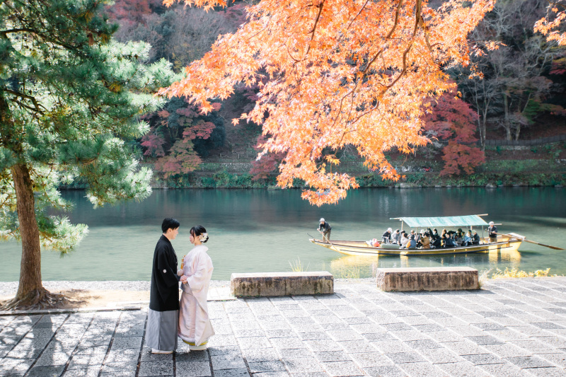 紅葉シーズンの嵐山＆スタジオ撮影
