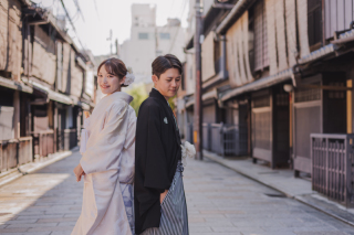 10月の祇園にて白無垢前撮り♪