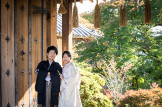 毘沙門堂での和装撮影