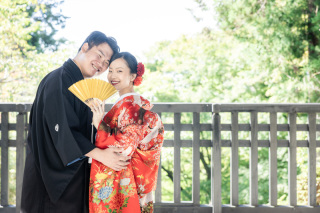 9月和装で色打掛ロケ撮影