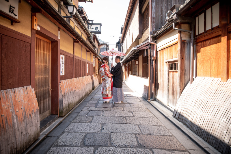 人気のロケ地祇園にて