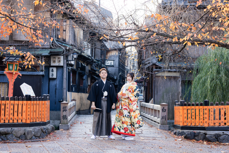 京都の祇園での和装前撮り
