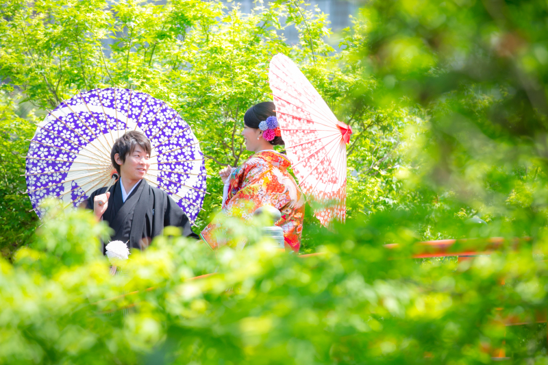 新緑に囲まれて