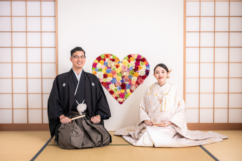 和装も洋装も楽しむ前撮り♪｜スタジオ2フロアにて