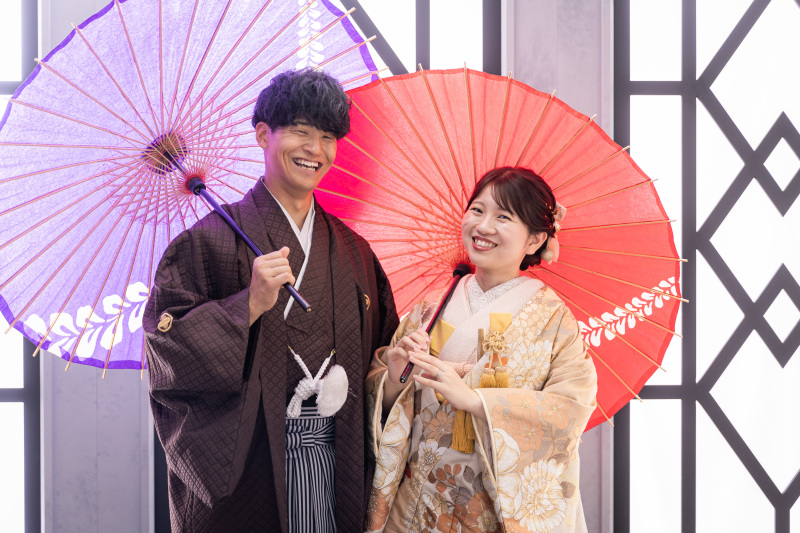 番傘を使ったショット