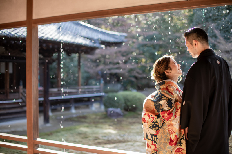 雫がキラキラと