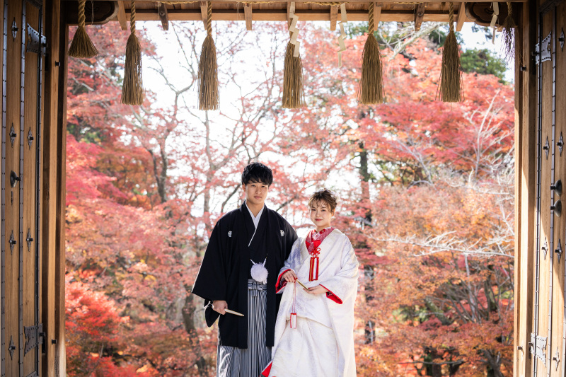 京都毘沙門堂での和装前撮り