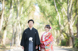 自然に囲まれて撮影