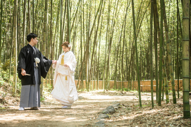 白無垢で大覚寺! ロケ撮影