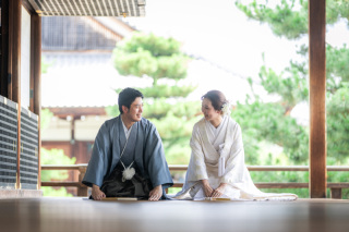 夏季シーズン、大覚寺で和装ロケ