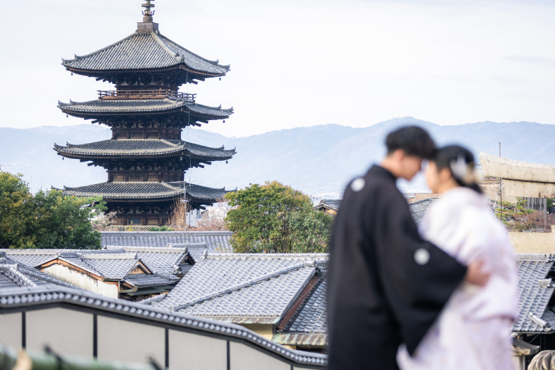 八坂の塔付近へ