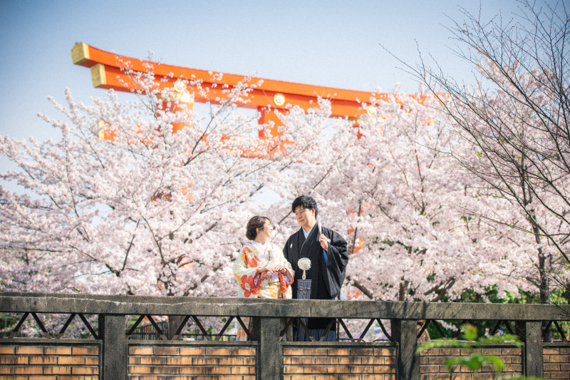満開の桜と共に