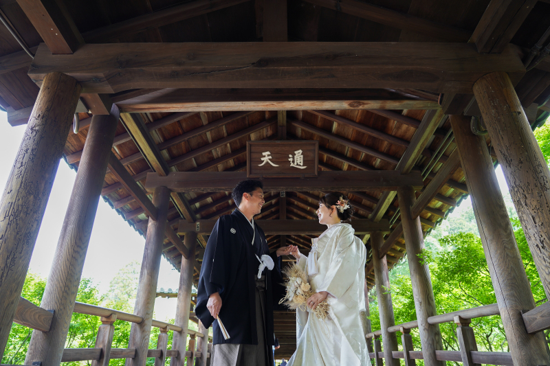 東福寺通天閣にて白無垢ロケ
