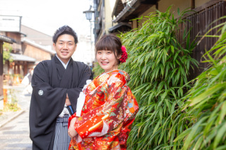 八坂の塔周辺でロケ