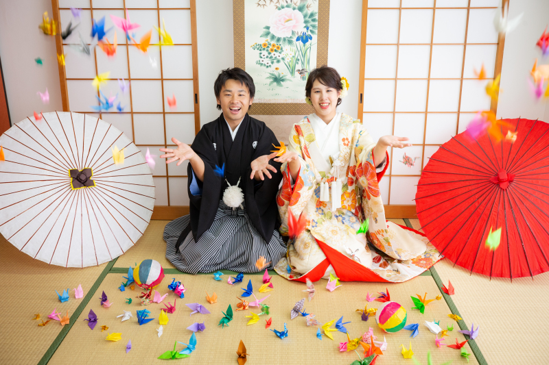 折り鶴シャワー