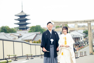 八坂の塔付近で白無垢撮影！