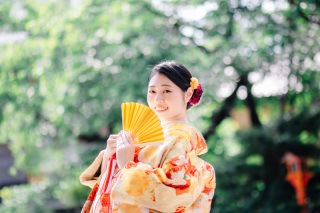 白無垢と色打掛、和装２点でロケ地撮影