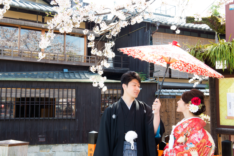 番傘を指して...