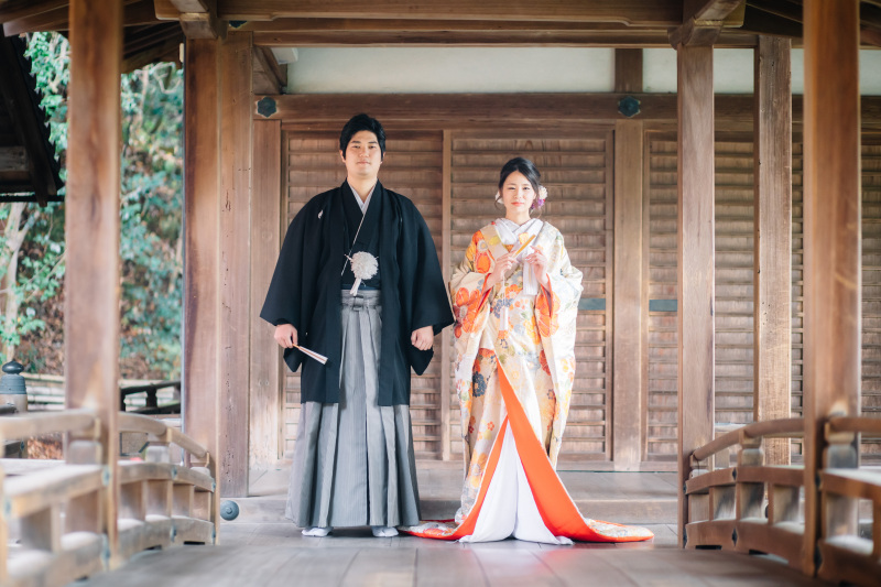 毘沙門堂の廊下で撮影