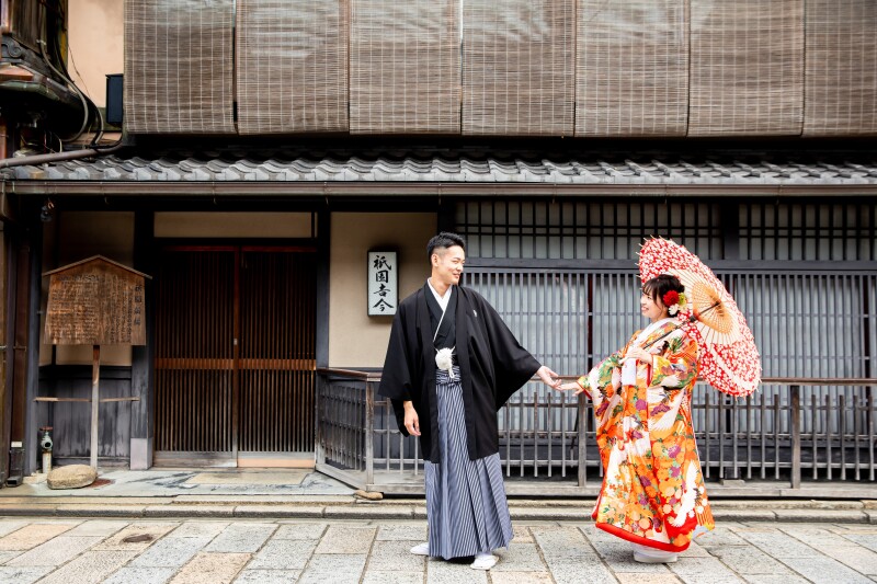 祇園の街並みで