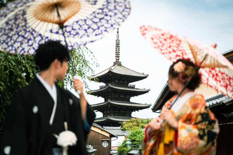 八坂の塔周辺とスタジオ撮影!