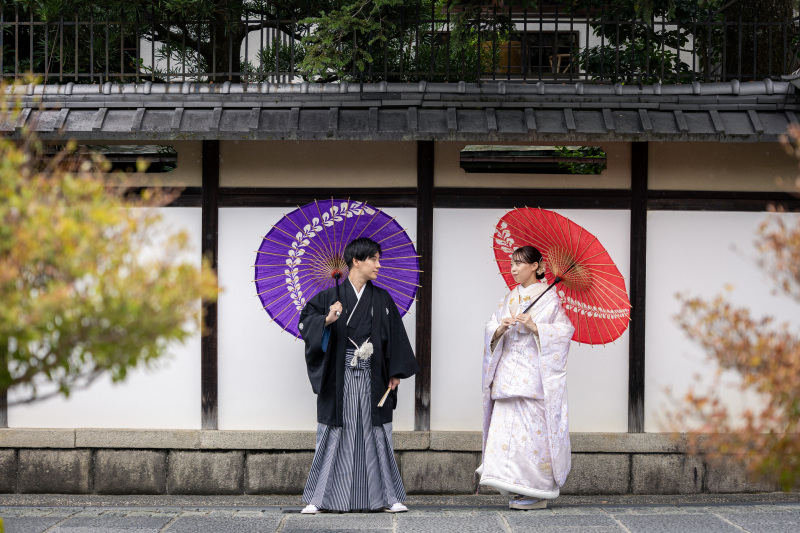 京都八坂の塔付近にて白無垢前撮り