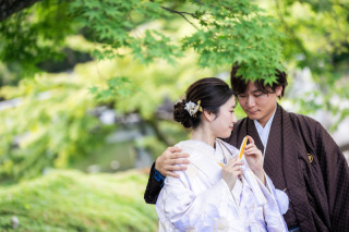 9月金戒光明寺にて白無垢撮影