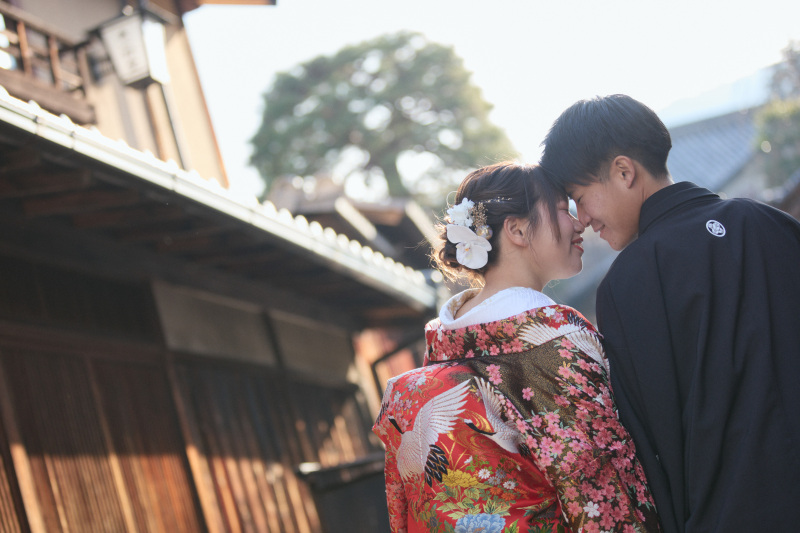 八坂の塔付近！和装2点での撮影
