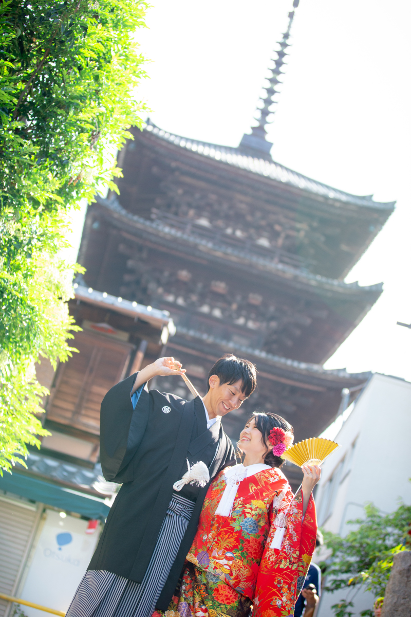 色打掛　八坂の塔周辺にて