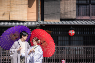 祇園にて白無垢ロケ