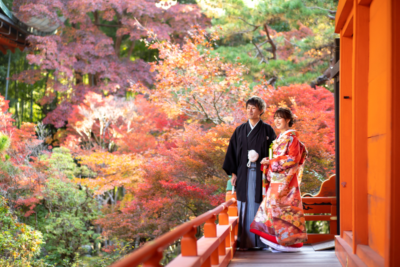 色づいた紅葉とともに...