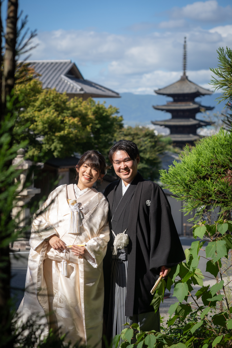八坂の塔付近にて白無垢前撮り