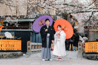 桜シーズン祇園にてロケ撮影！