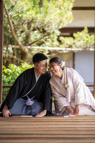 毘沙門堂にて白無垢ロケ