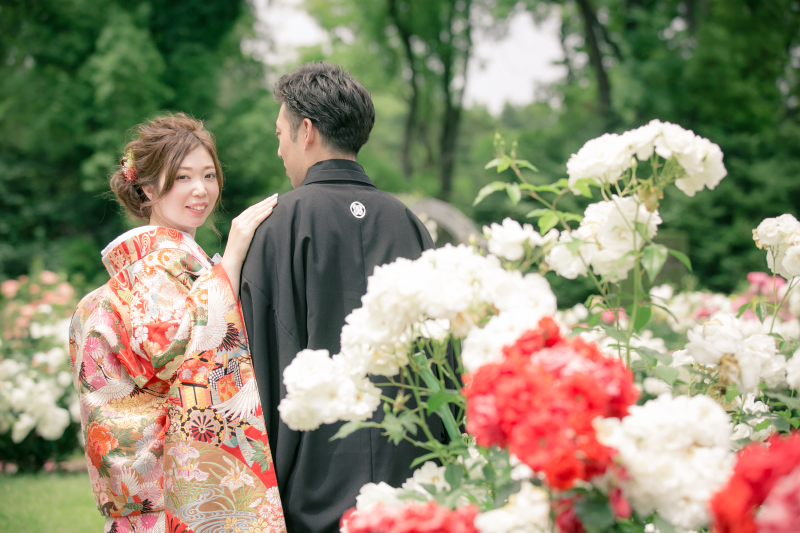 色とりどりのバラ