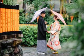 6月の祇園にて　ロケ撮影