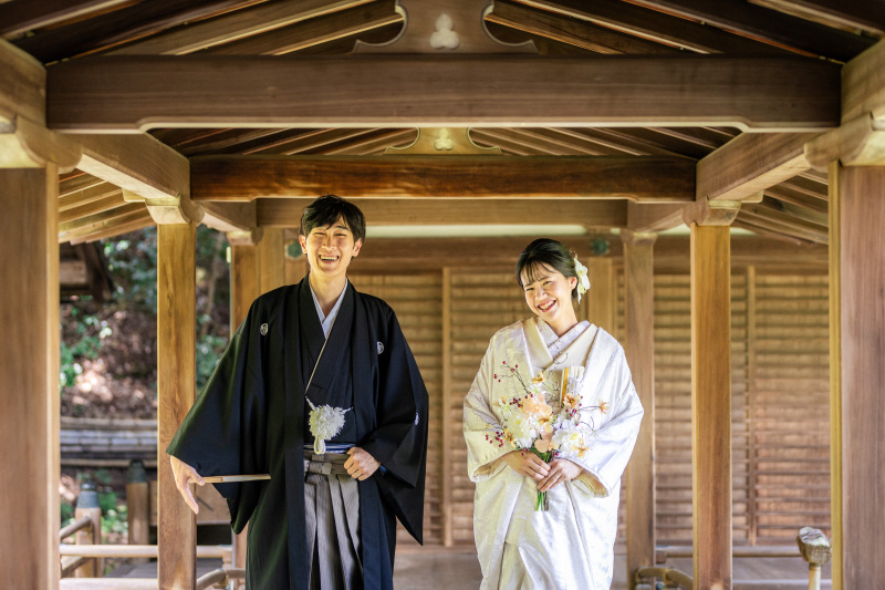 7月の毘沙門堂で前撮り