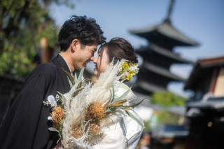 八坂付近にて　白無垢撮影！