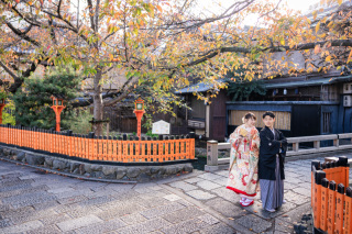 祇園にて和装前撮り撮影【11月】