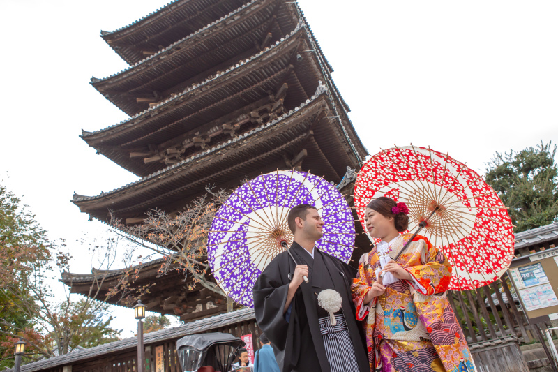 八坂の塔周辺にて