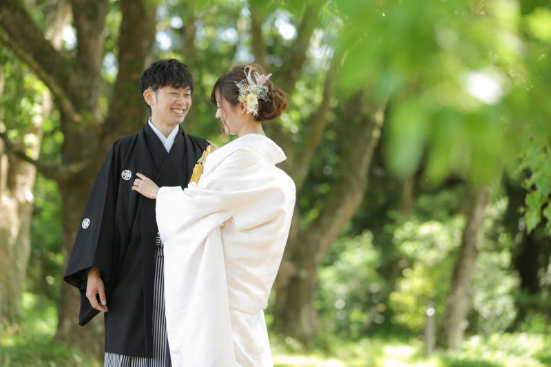 自然な中での前撮り