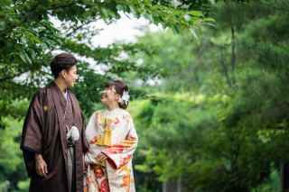 初夏の八坂で　和装ロケ