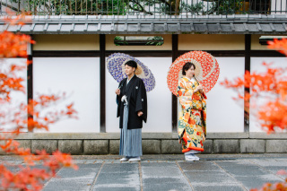 朱色の紅葉　八坂の塔付近＆スタジオにて