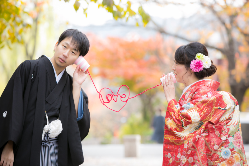 ハートの糸電話