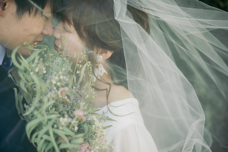 フォトウェディングらしさ　みどりの森にて